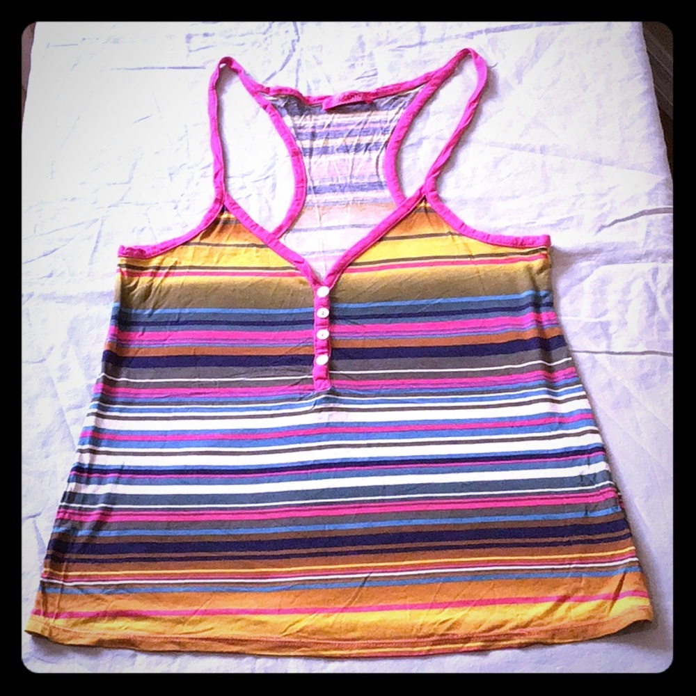 Body Central Multicolor Striped Tank Top